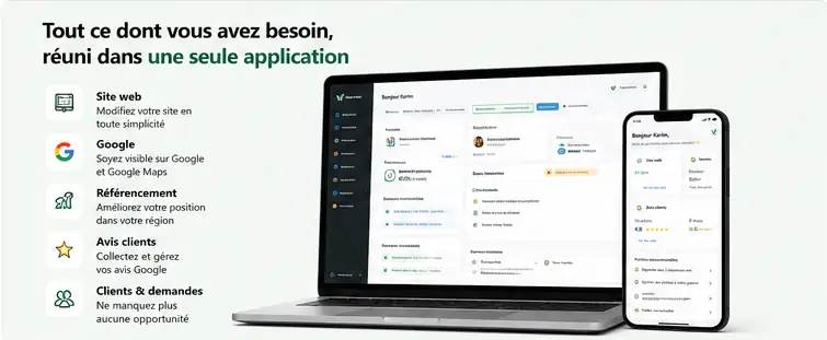 Tableau de bord Idéal Web tout-en-un sur ordinateur et smartphone